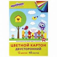 Картон цветной А4, ТОНИРОВАННЫЙ В МАССЕ, 48 листов, 12 цветов, склейка, 180 г/м2, ЮНЛАНДИЯ, 210х297 мм, 129877 Картон цветной А4, ТОНИРОВАННЫЙ В МАССЕ, 48 листов, 12 цветов, склейка, 180 г/м2, ЮНЛАНДИЯ, 210х297 мм, 129877