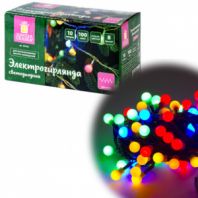 Электрогирлянда-нить комнатная 10 м, 100 LED, с насадками, вид: "Шарики", мультицветная, 220V, контроллер, ЗОЛОТАЯ СКАЗКА, 591102 Электрогирлянда-нить комнатная 10 м, 100 LED, с насадками, вид: "Шарики", мультицветная, 220V, контроллер, ЗОЛОТАЯ СКАЗКА, 591102