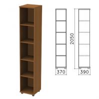 Шкаф (стеллаж) "Монолит", 370х390х2050 мм, 4 полки, цвет орех гварнери, КМ45.3 Шкаф (стеллаж) "Монолит", 370х390х2050 мм, 4 полки, цвет орех гварнери, КМ45.3