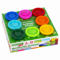 Пластилин-тесто для лепки BRAUBERG KIDS, 8 цветов, 400 г, яркие классические цвета, крышки-штампики, 106720 Пластилин-тесто для лепки BRAUBERG KIDS, 8 цветов, 400 г, яркие классические цвета, крышки-штампики, 106720