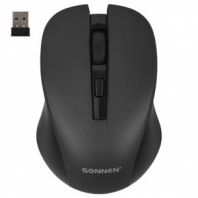 Мышь беспроводная с бесшумным кликом SONNEN V18, USB, 800/1200/1600 dpi, 4 кнопки, черная, 513514 Мышь беспроводная с бесшумным кликом SONNEN V18, USB, 800/1200/1600 dpi, 4 кнопки, черная, 513514