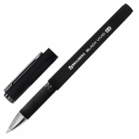 Ручка гелевая с грипом BRAUBERG "BLACK VIVID", ЧЕРНАЯ, корпус SOFT-TOUCH, пишущий узел 0,5 мм, линия письма 0,35 мм, 144541 Ручка гелевая с грипом BRAUBERG "BLACK VIVID", ЧЕРНАЯ, корпус SOFT-TOUCH, пишущий узел 0,5 мм, линия письма 0,35 мм, 144541