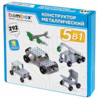Конструктор металлический "Для уроков труда №2", 5 в 1 с подвижными деталями, 292 элемента, BAMBOX (БАМБОКС), 667037 Конструктор металлический "Для уроков труда №2", 5 в 1 с подвижными деталями, 292 элемента, BAMBOX (БАМБОКС), 667037