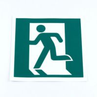 Знак эвакуационный "Выход здесь (лево)", КОМПЛЕКТ 5 штук, 200х200 мм, фотолюминесцентный, пленка, Е01-01 Знак эвакуационный "Выход здесь (лево)", КОМПЛЕКТ 5 штук, 200х200 мм, фотолюминесцентный, пленка, Е01-01