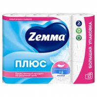 Бумага туалетная ZEMMA/ZEWA Plus, 2-слойная, спайка 12 шт. х 23 м, белая, 1440901 Бумага туалетная ZEMMA/ZEWA Plus, 2-слойная, спайка 12 шт. х 23 м, белая, 1440901