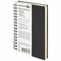 Скетчбук, слоновая кость 140 г/м2 130х210 мм, 80 л., КОЖЗАМ, гребень, BRAUBERG ART CLASSIC, черный, 116475 Скетчбук, слоновая кость 140 г/м2 130х210 мм, 80 л., КОЖЗАМ, гребень, BRAUBERG ART CLASSIC, черный, 116475