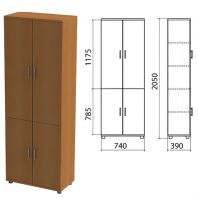 Шкаф закрытый "Монолит", 740х390х2050 мм, цвет орех гварнери (КОМПЛЕКТ) Шкаф закрытый "Монолит", 740х390х2050 мм, цвет орех гварнери (КОМПЛЕКТ)