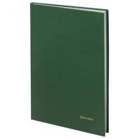 Книга учета 96 л., клетка, твердая, бумвинил, блок офсет, А4 200х290 мм, BRAUBERG, зеленая, 130222