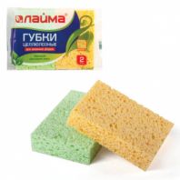 Губки для посуды 9,5х6,5х2 см, КОМПЛЕКТ 2 шт., ЦЕЛЛЮЛОЗНЫЕ (губчатые), LAIMA К1000, 601590 Губки для посуды 9,5х6,5х2 см, КОМПЛЕКТ 2 шт., ЦЕЛЛЮЛОЗНЫЕ (губчатые), LAIMA К1000, 601590