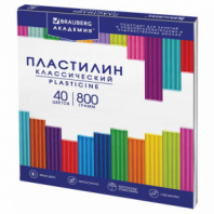 Пластилин классический BRAUBERG "АКАДЕМИЯ КЛАССИЧЕСКАЯ", 40 цветов, 800 г, СТЕК, ВЫСШЕЕ КАЧЕСТВО, 106512 Пластилин классический BRAUBERG "АКАДЕМИЯ КЛАССИЧЕСКАЯ", 40 цветов, 800 г, СТЕК, ВЫСШЕЕ КАЧЕСТВО, 106512