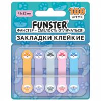 Закладки клейкие Z-сложения FUNSTER (ФАНСТЕР) "Собаки", 45х12 мм, 100 шт. (5 цветов х 20 листов), в диспенсере, 116692 Закладки клейкие Z-сложения FUNSTER (ФАНСТЕР) "Собаки", 45х12 мм, 100 шт. (5 цветов х 20 листов), в диспенсере, 116692