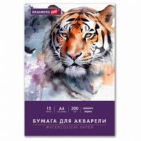 Бумага для акварели А4 в папке, 15 листов, 300 г/м2, среднее зерно, BRAUBERG ART CLASSIC, 116353 Бумага для акварели А4 в папке, 15 листов, 300 г/м2, среднее зерно, BRAUBERG ART CLASSIC, 116353