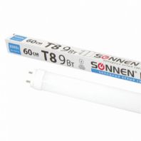 Лампа-трубка светодиодная SONNEN, 9 Вт, 30000 ч, 60 см, холодный белый (аналог 18 Вт люминесцентной лампы), LED T8-9W-6500-G13, 453716 Лампа-трубка светодиодная SONNEN, 9 Вт, 30000 ч, 60 см, холодный белый (аналог 18 Вт люминесцентной лампы), LED T8-9W-6500-G13, 453716
