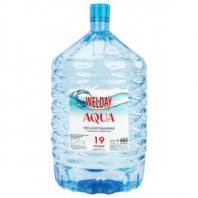 Вода питьевая для кулера WELDAY AQUA (ВЭЛДЭЙ АКВА) 19 л, одноразовая бутыль, 624164 Вода питьевая для кулера WELDAY AQUA (ВЭЛДЭЙ АКВА) 19 л, одноразовая бутыль, 624164