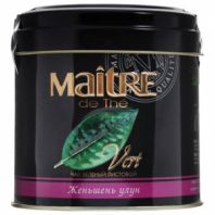 Чай листовой MAITRE "Женьшень улун" зеленый 150 г, жестяная банка, бар070р Чай листовой MAITRE "Женьшень улун" зеленый 150 г, жестяная банка, бар070р