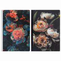 Тетрадь А4 96 л. BRAUBERG, на сшивке с корешком, клетка, обложка картон, "Flowers", 405286 Тетрадь А4 96 л. BRAUBERG, на сшивке с корешком, клетка, обложка картон, "Flowers", 405286