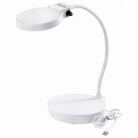 Лупа настольная с LED-ПОДСВЕТКОЙ, диаметр 110 мм, увеличение 3, корпус белый, BRAUBERG, 455930 Лупа настольная с LED-ПОДСВЕТКОЙ, диаметр 110 мм, увеличение 3, корпус белый, BRAUBERG, 455930
