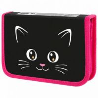 Пенал ПИФАГОР, 1 отделение, ламинированный картон, 19х11 см, "Dark kitten", 273467