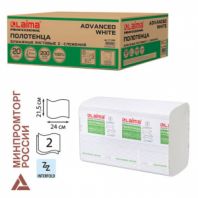 Полотенца бумажные 200 шт., LAIMA (H2) ADVANCED WHITE, 2-слойные, белые, КОМПЛЕКТ 20 пачек, 24х21,5, Z-сложение, 111338 Полотенца бумажные 200 шт., LAIMA (H2) ADVANCED WHITE, 2-слойные, белые, КОМПЛЕКТ 20 пачек, 24х21,5, Z-сложение, 111338