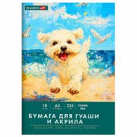 Бумага для гуаши и акрила А3 10 л., 235 г/м2, 297х420 мм, в папке, BRAUBERG ART CLASSIC, "Море", 117734 Бумага для гуаши и акрила А3 10 л., 235 г/м2, 297х420 мм, в папке, BRAUBERG ART CLASSIC, "Море", 117734
