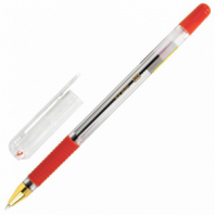 Ручка шариковая с грипом BRAUBERG "X-ONE", КРАСНАЯ, корпус прозрачный, узел 0,5 мм, линия письма 0,35 мм, 143989 Ручка шариковая с грипом BRAUBERG "X-ONE", КРАСНАЯ, корпус прозрачный, узел 0,5 мм, линия письма 0,35 мм, 143989