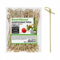 Шпажки-пики для канапе бамбуковые форма "Узелок" 12 см, 100 шт., BOOMHOUSE (БУМХАУС), 701976 Шпажки-пики для канапе бамбуковые форма "Узелок" 12 см, 100 шт., BOOMHOUSE (БУМХАУС), 701976