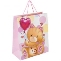 Пакет подарочный (1 штука) 26x13x32 см, ЗОЛОТАЯ СКАЗКА "Lovely Kitty", глиттер, белый/розовый, 608242 Пакет подарочный (1 штука) 26x13x32 см, ЗОЛОТАЯ СКАЗКА "Lovely Kitty", глиттер, белый/розовый, 608242