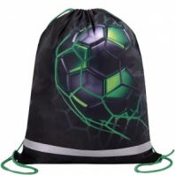 Мешок для обуви BRAUBERG KIDS, светоотражающая полоса, 46х36 см, "Green ball", 272393