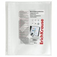 Папки-файлы перфорированные А4 ERICH KRAUSE "Fizzy Clear", КОМПЛЕКТ 100 шт., матовые, 30 мкм, 67330 Папки-файлы перфорированные А4 ERICH KRAUSE "Fizzy Clear", КОМПЛЕКТ 100 шт., матовые, 30 мкм, 67330