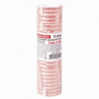 Клейкие ленты 12 мм х 10 м канцелярские BRAUBERG, комплект 12 шт., прозрачные, гарантированная длина, 223122 Клейкие ленты 12 мм х 10 м канцелярские BRAUBERG, комплект 12 шт., прозрачные, гарантированная длина, 223122