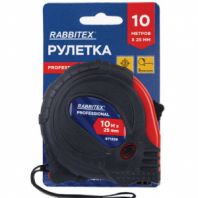 Рулетка измерительная 10 м х 25 мм, обрезиненный корпус, 3 фиксатора, RABBITEX (РАББИТЕКС) Professional, 671359 Рулетка измерительная 10 м х 25 мм, обрезиненный корпус, 3 фиксатора, RABBITEX (РАББИТЕКС) Professional, 671359