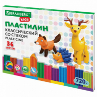 Пластилин классический BRAUBERG KIDS, 36 цветов, 720 г, стек, ВЫСШЕЕ КАЧЕСТВО, 106438 Пластилин классический BRAUBERG KIDS, 36 цветов, 720 г, стек, ВЫСШЕЕ КАЧЕСТВО, 106438