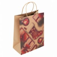 Пакет подарочный КОМПЛЕКТ 10 штук, новогодний, 26x13x32 см, "Christmas Kraft", ЗОЛОТАЯ СКАЗКА, 591961 Пакет подарочный КОМПЛЕКТ 10 штук, новогодний, 26x13x32 см, "Christmas Kraft", ЗОЛОТАЯ СКАЗКА, 591961
