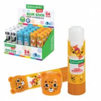 Клей-карандаш "Зверята: панда, слон, леопард", 9 г, фигурный колпачок, BRAUBERG KIDS, 271139 Клей-карандаш "Зверята: панда, слон, леопард", 9 г, фигурный колпачок, BRAUBERG KIDS, 271139
