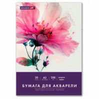 Бумага для акварели БОЛЬШАЯ А3 в папке, 20 листов, 200 г/м2, среднее зерно, BRAUBERG ART CLASSIC, 116352 Бумага для акварели БОЛЬШАЯ А3 в папке, 20 листов, 200 г/м2, среднее зерно, BRAUBERG ART CLASSIC, 116352