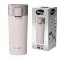 Термокружка 380 мл JOYLUX (ДЖОЙЛЮКС) CLASSIC, нержавеющая сталь SUS304, белый матовый, 700271